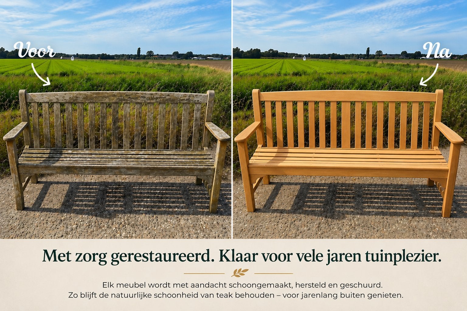 Teakhouten tuinbank ,160cm, van Engels kwaliteitsmerk Lister, Ophalen, Zo goed als nieuw, Teakhout