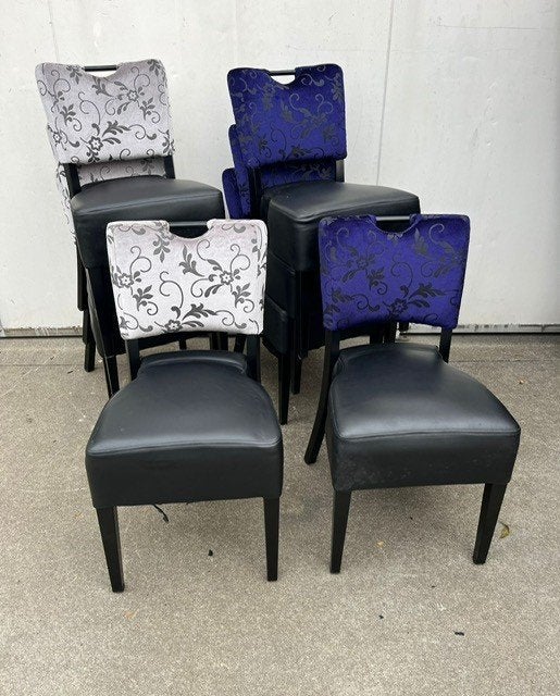 128 horeca restaurant stoelen lisa Stackchair stapelbaar, Ophalen, Zwart, Leer, Zo goed als nieuw