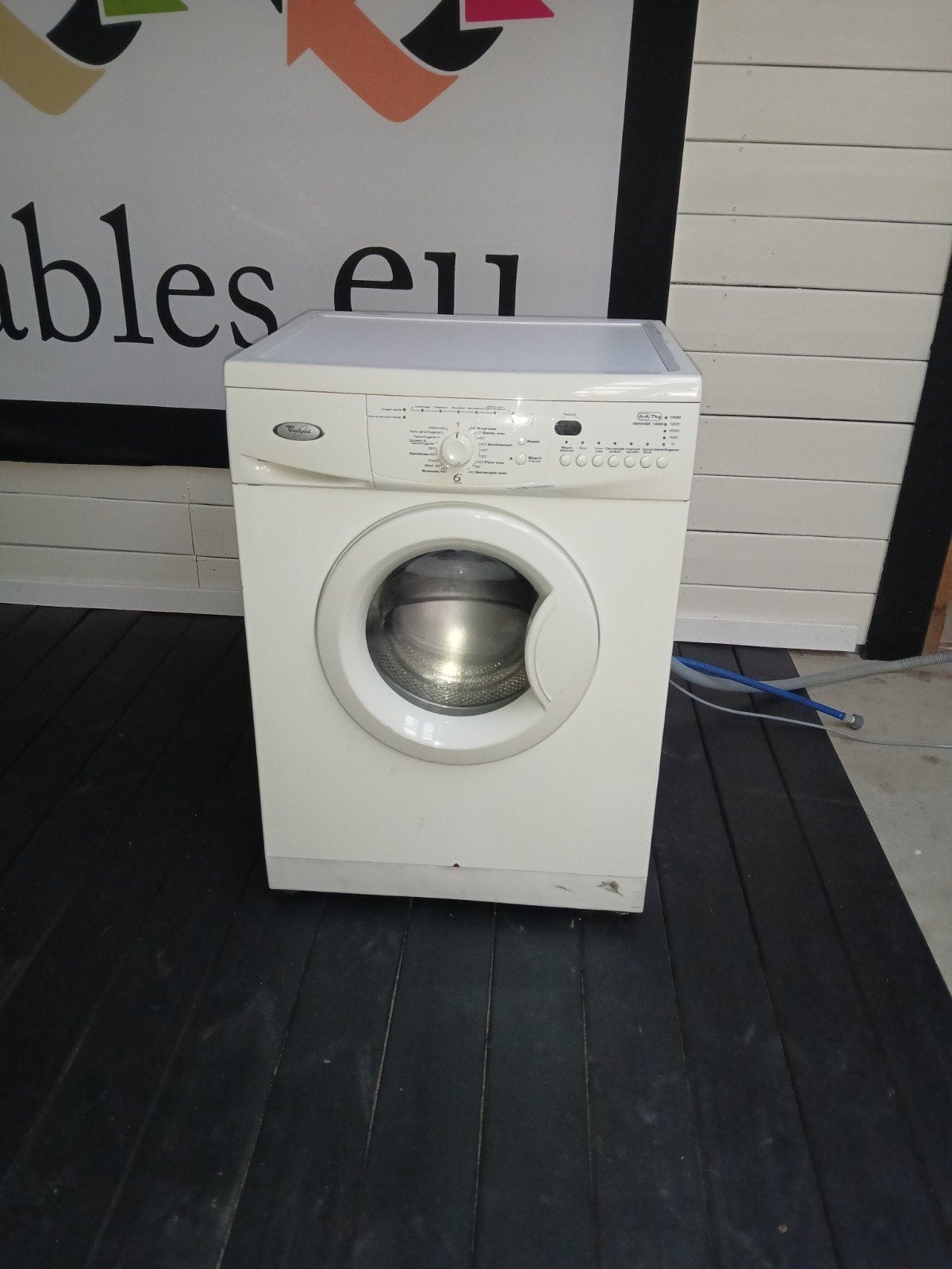 Whirlpool Denver 1600 voorlader wasmachine 7kg 6th Sense, Ophalen, Gebruikt