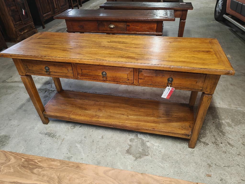 === Teak Sidetable === 150 lang, Huis en Inrichting, Ophalen, TEAK, 100 tot 150 cm, Teakhout