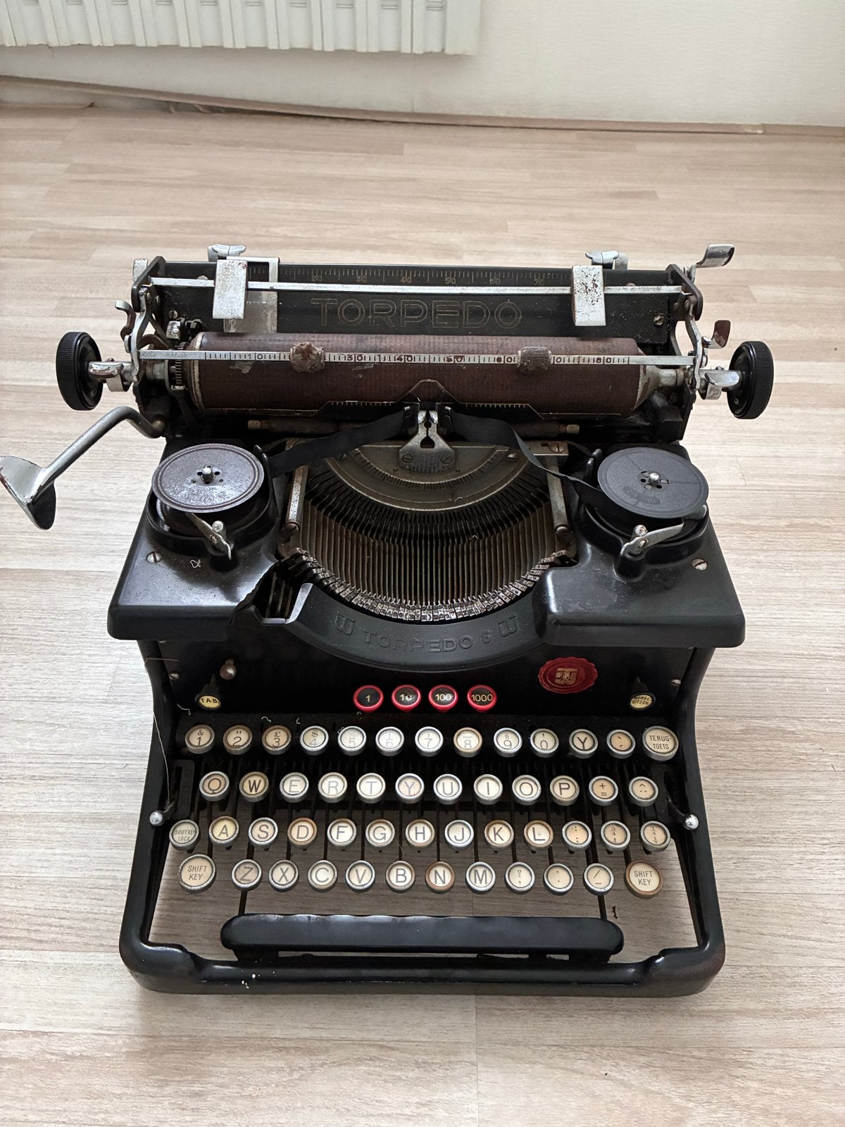 Torpedo 6 typemachine (jaren '30) – Unieke NL-lay-out!, Ophalen, Gebruikt