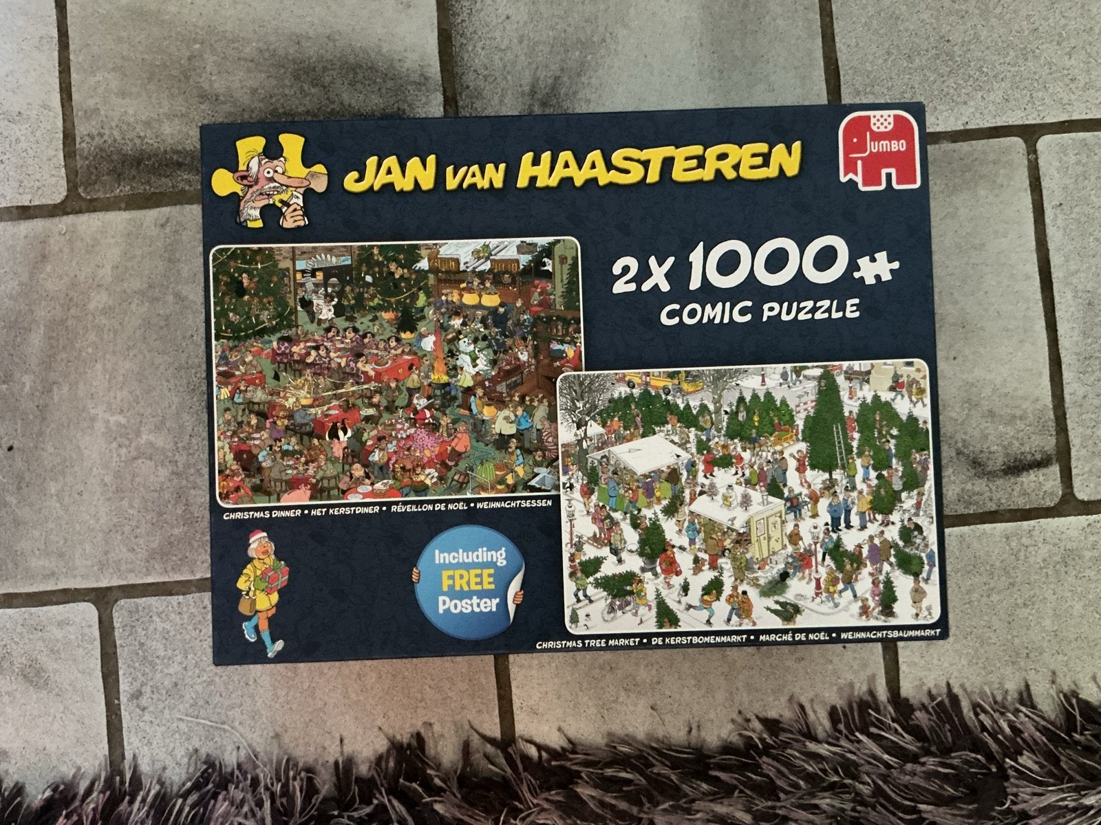 Jan van Haasteren Kerstpuzzel 2x1000 stukjes 17.50, Ophalen of Verzenden, Meer dan 1500 stukjes, Nieuw, Legpuzzel