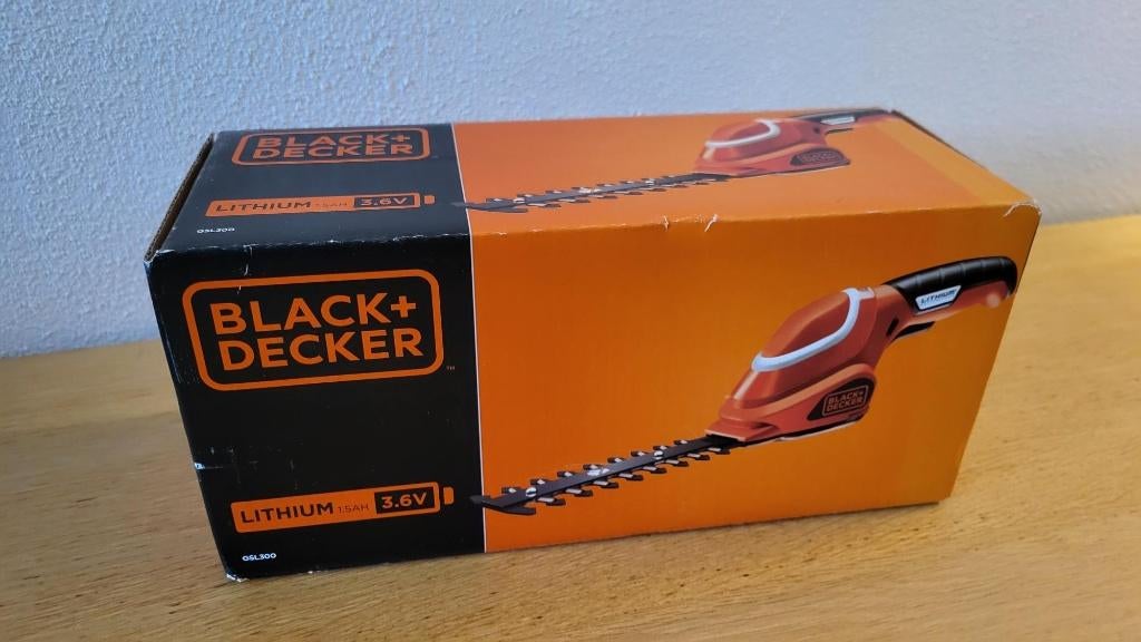 Black + Dekker 3.6V snoeischaar GSL300-QW, Verzenden, Zo goed als nieuw, Accu, Black & Decker