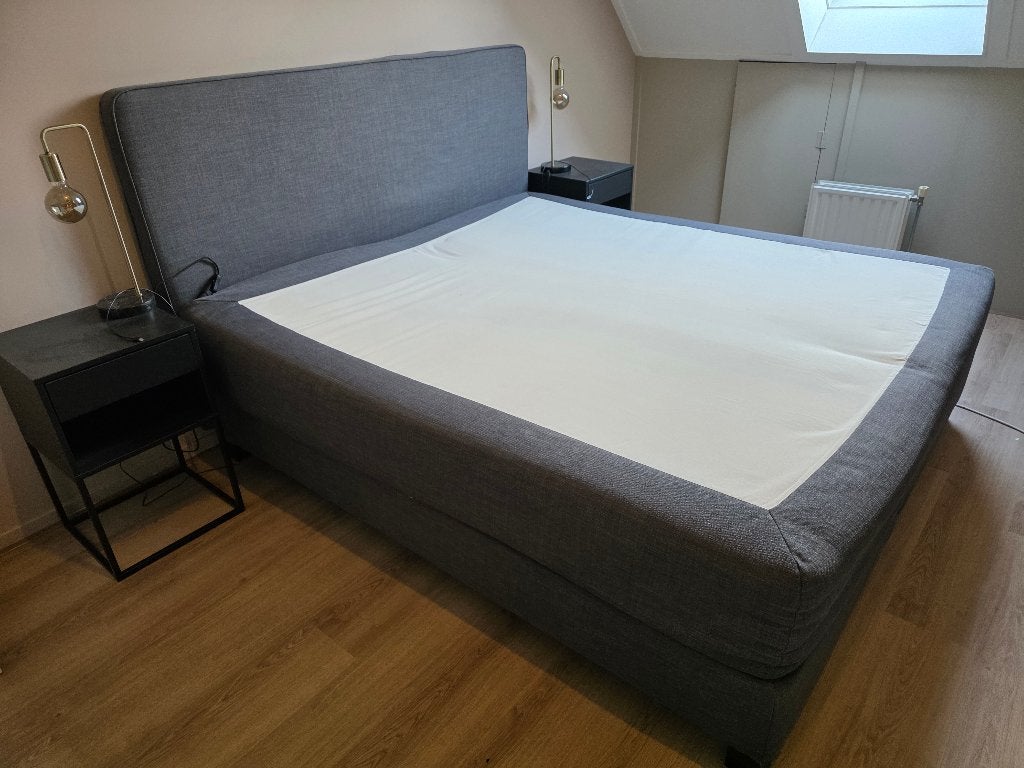 Ikea Dunvik - antraciet - 180x200 - Per 28-08, Huis en Inrichting, Ophalen, Tweepersoons, Zo goed als nieuw, 180 cm