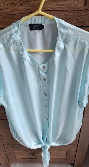 satijnenYest blouse, Maat 38/40 (M), Blauw, Nieuw, Ophalen of Verzenden