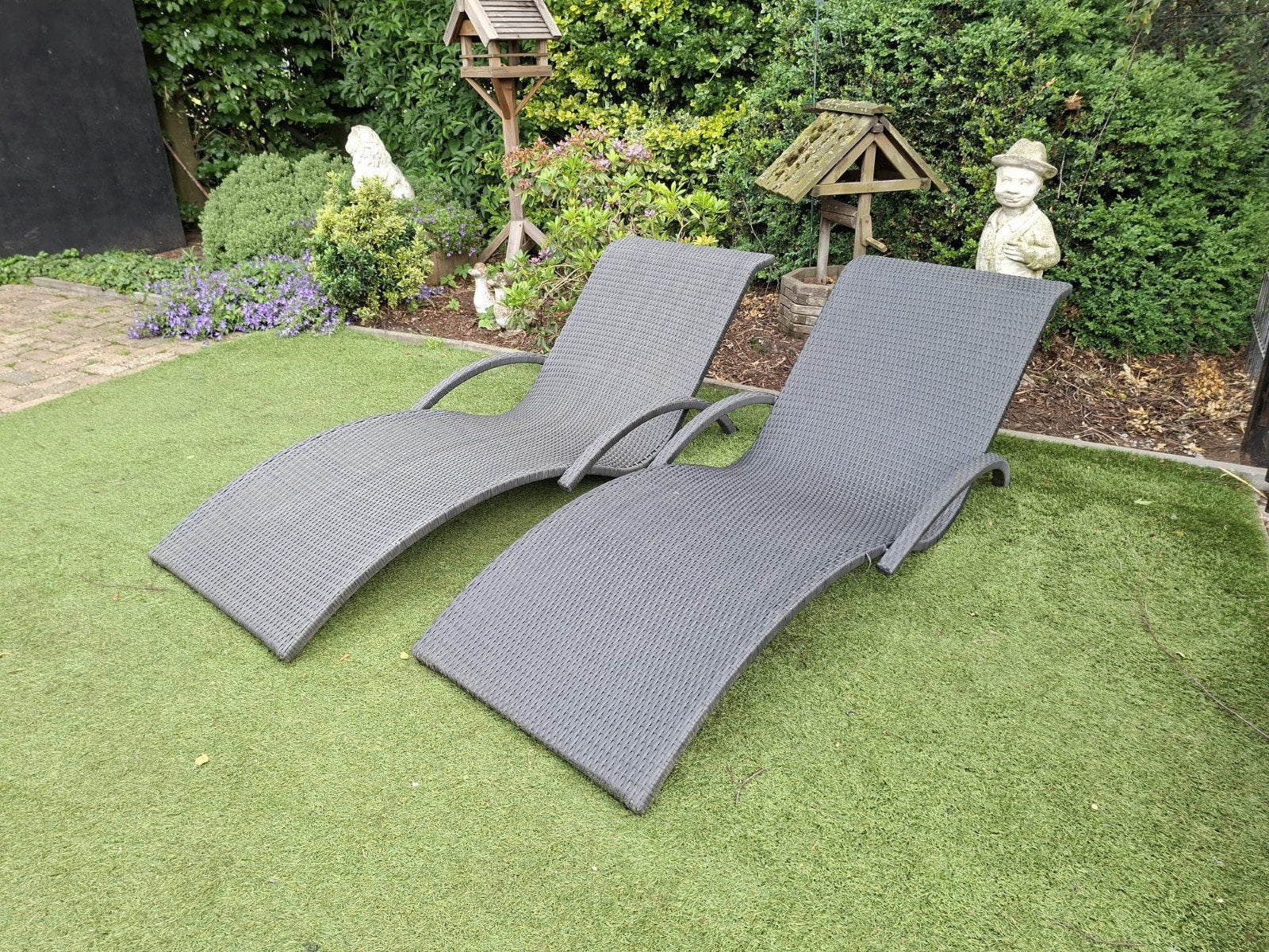 2 leuke wicker ligbedden, Tuin en Terras, Ophalen, Gebruikt, Wicker