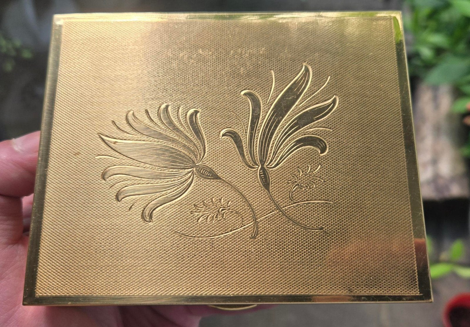 Vintage Floral Motief Cigarette Box (1970's), Ophalen of Verzenden, Aansteker