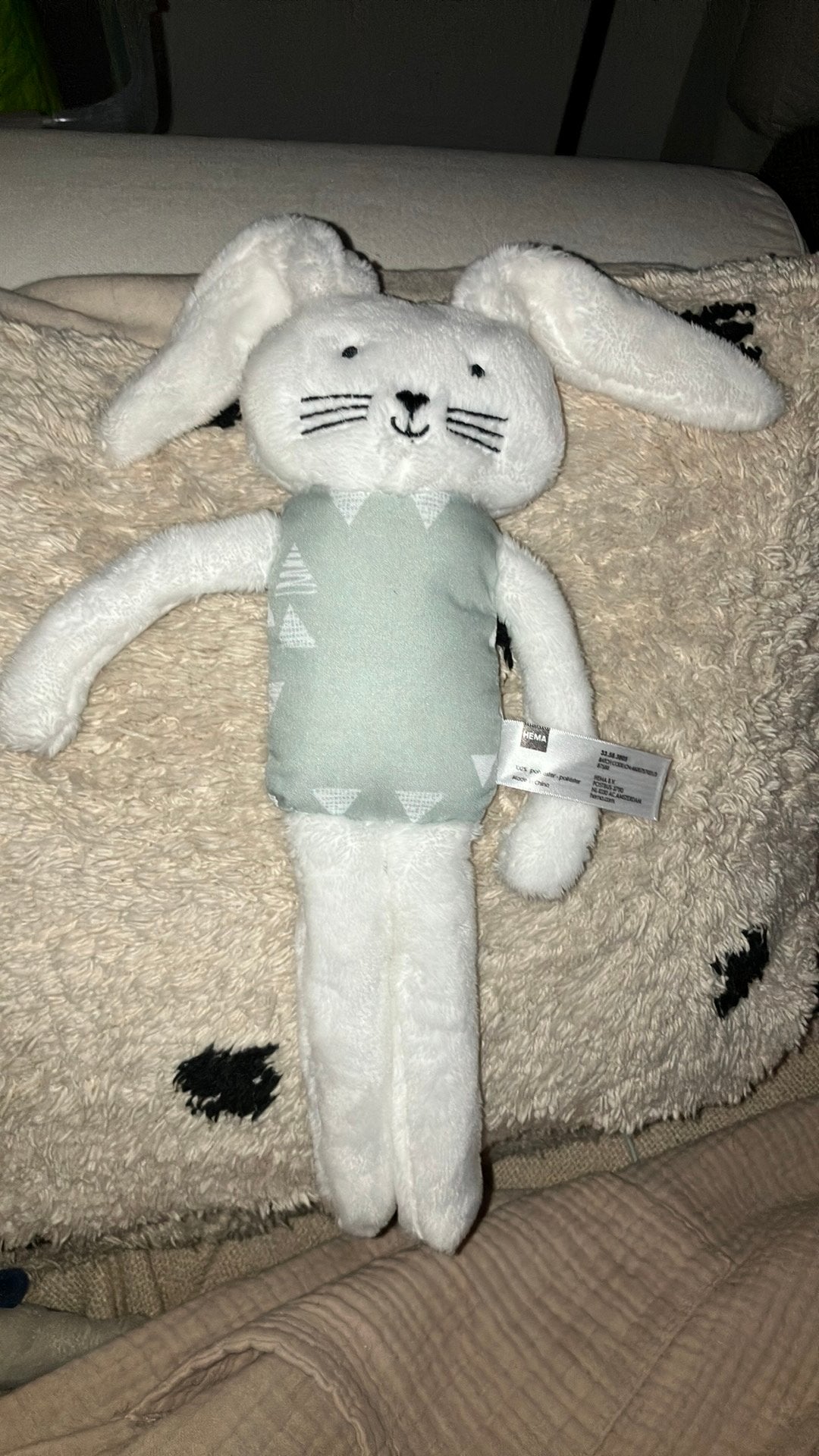 Hema konijn, Kinderen en Baby's, Speelgoed | Knuffels en Pluche, Hema, Ophalen of Verzenden, Middelgroot (20 tot 80 cm), Wit