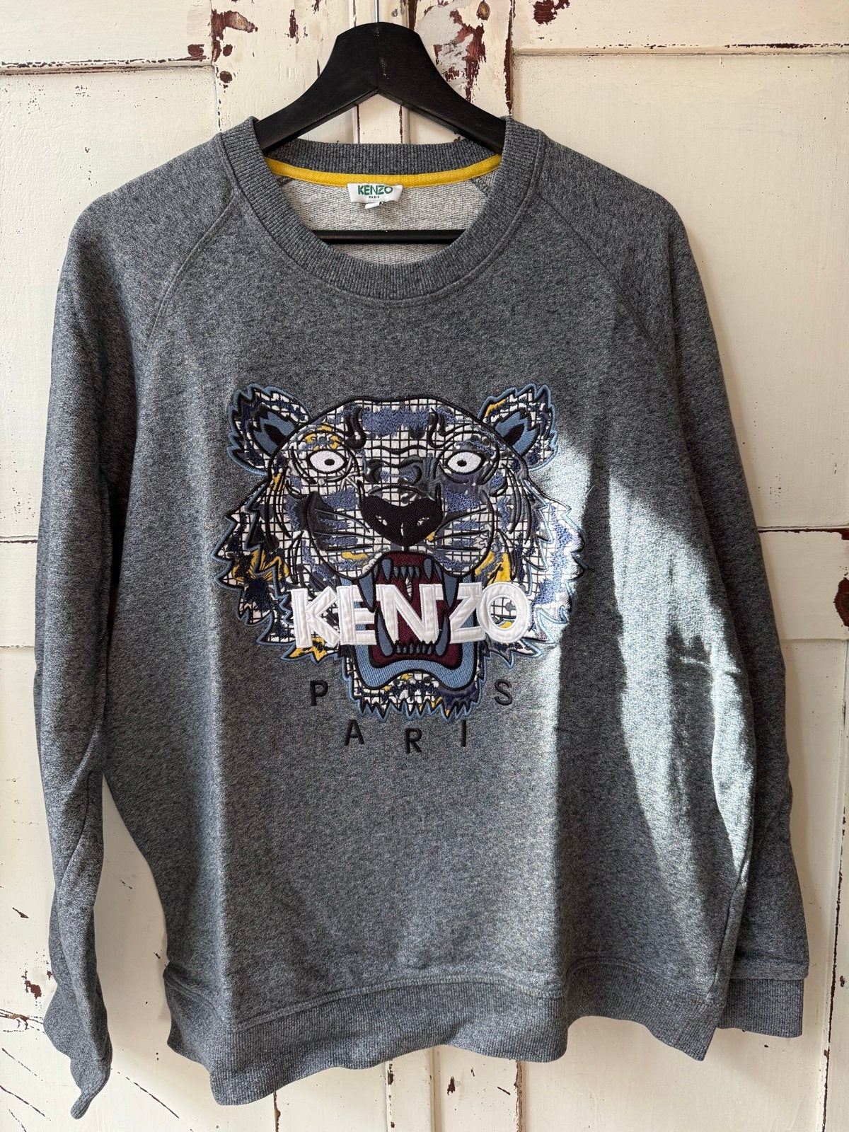 Kenzo Paris Tiger Sweater Grijs Maat XL, Kleding | Dames, Truien en Vesten, Ophalen of Verzenden, Zo goed als nieuw, Maat 46/48 (XL) of groter