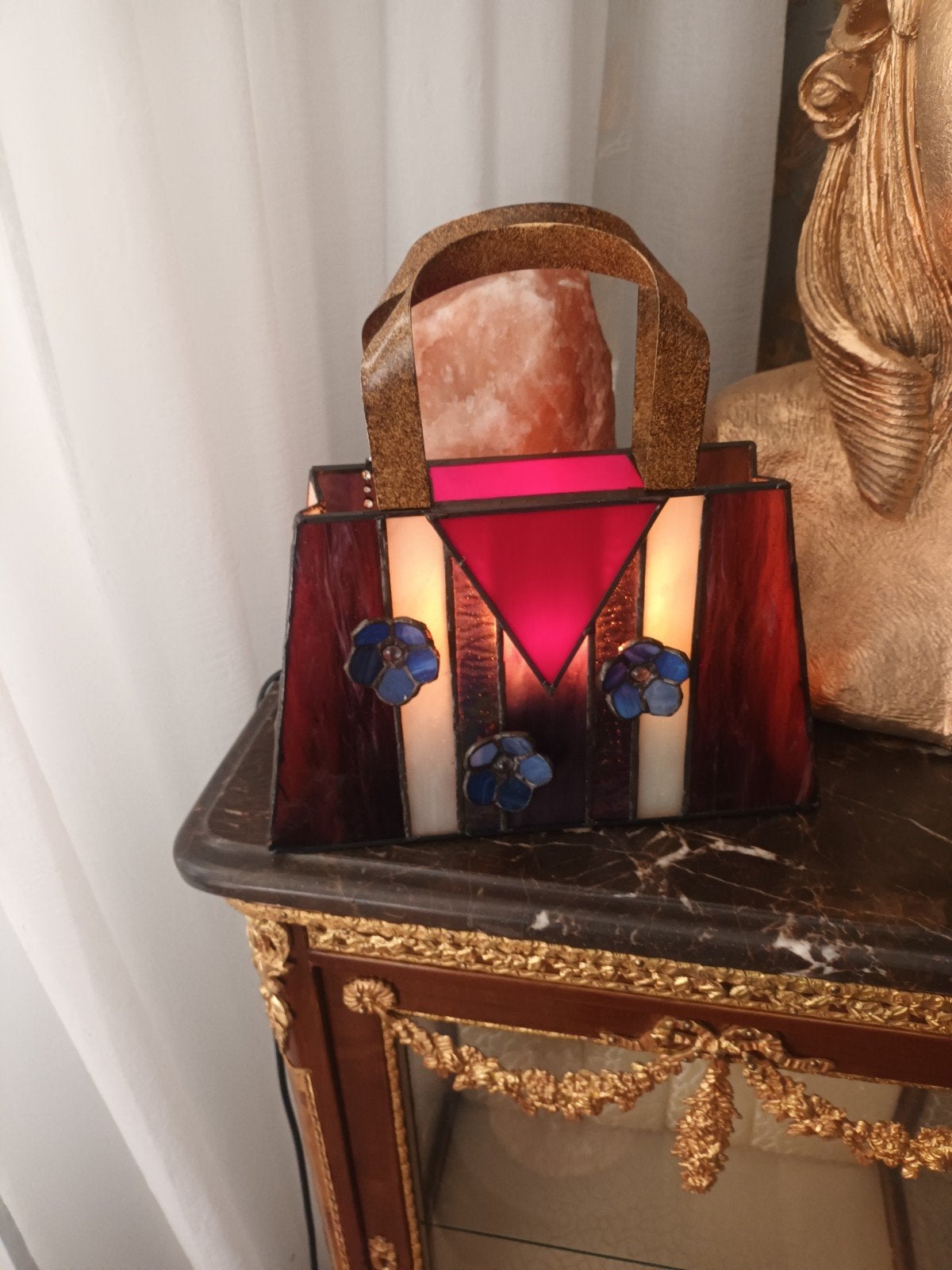 Prachtige  tiffany lamp handtas, Ophalen