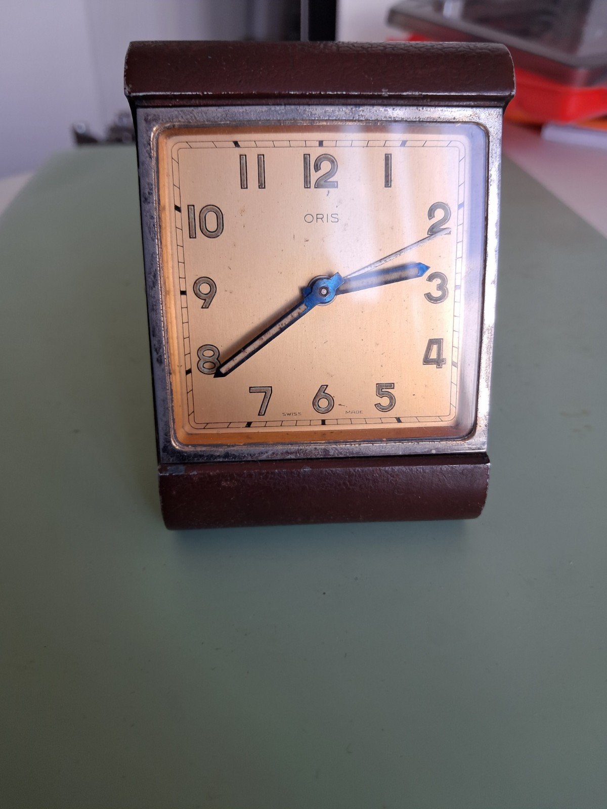 Oris cal. 434 Vintage Reiswekker - 7 Jewels Alarm Klokje, Antiek en Kunst, Antiek | Klokken, Ophalen of Verzenden