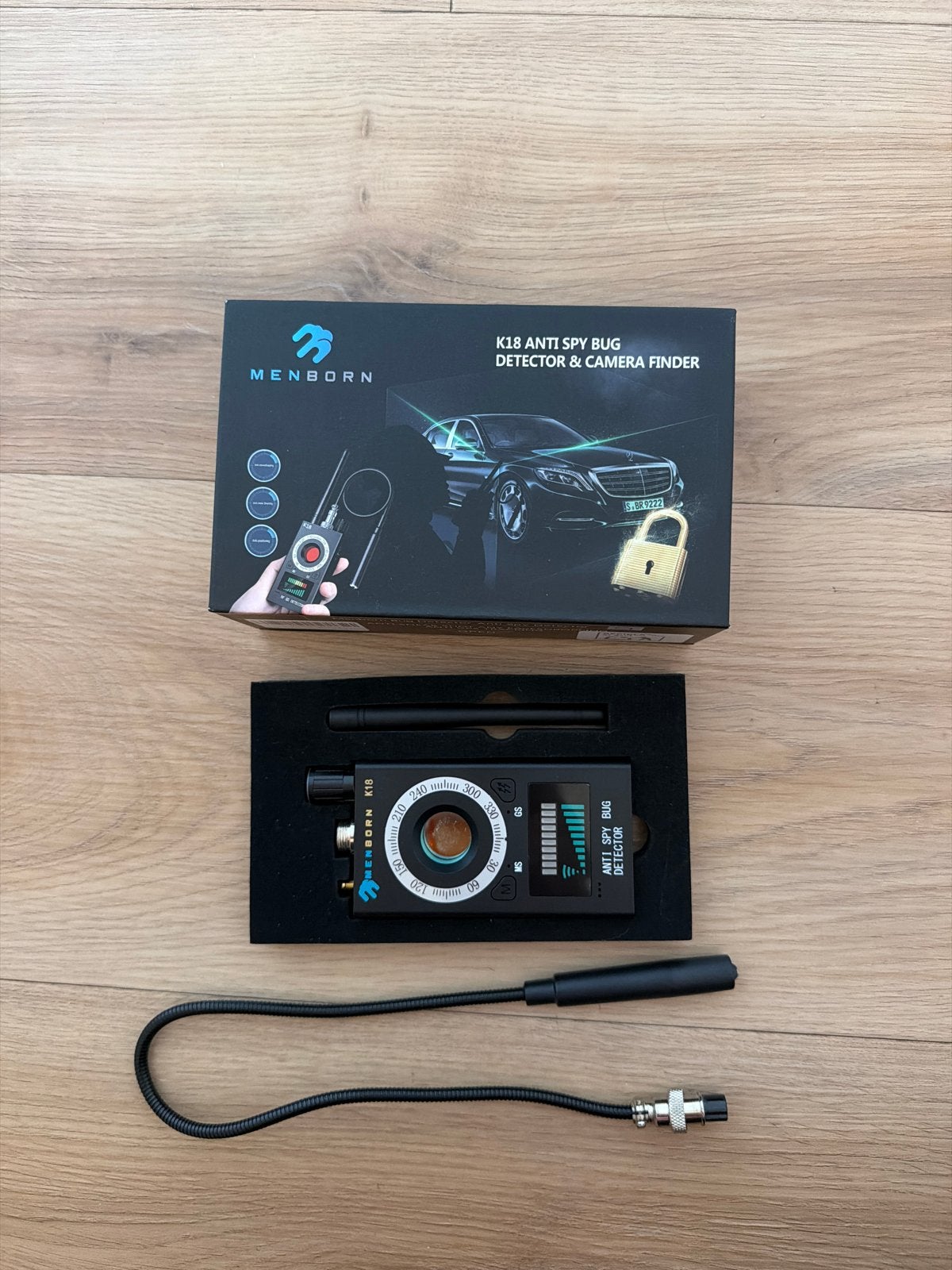 MENBORN K18 Anti Spy Bug Detector & Camera Finder, Auto diversen, Anti-diefstal, Nieuw, Ophalen of Verzenden
