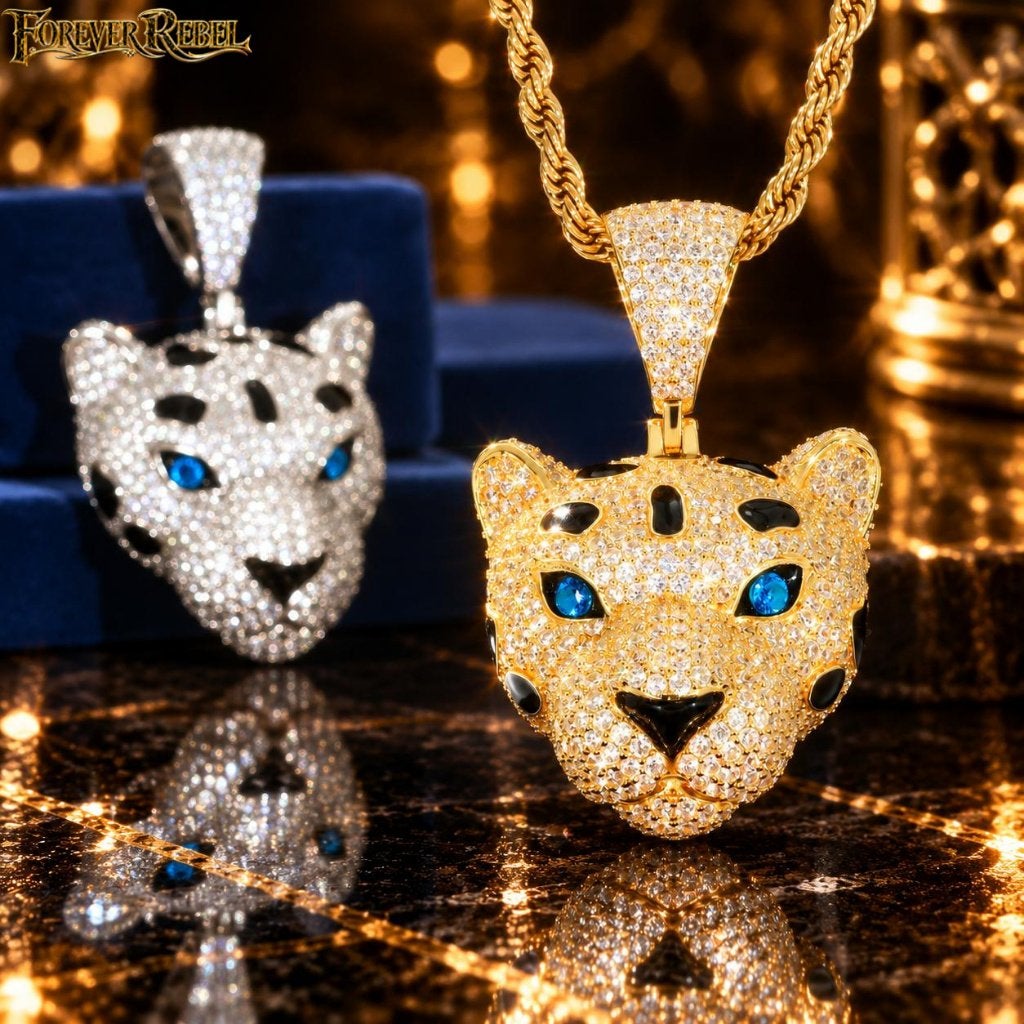 Panthera Noir - 925 Zilver met VVS moissanite, Foreverrebelmail@pm.me, Verzenden, Zilver, Zilver