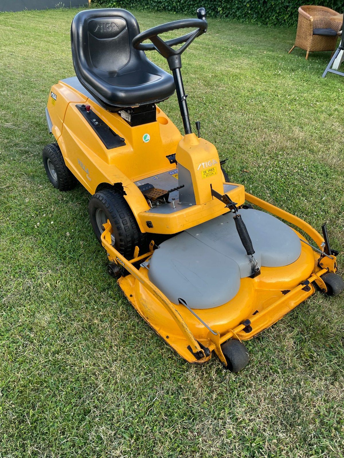 Stiga Villa Royal, Honda 2-cil. Hydrostaat zitmaaier, Ophalen, Cirkelmaaier, Gebruikt, Mulchfunctie