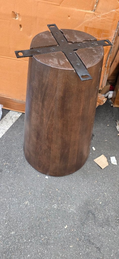 Groot aantal kolompoten eettafel Rond Bruin, Huis en Inrichting, Tafelonderdelen, Ophalen, Tafelpoot, 50 tot 100 cm, Bornsestraat 31