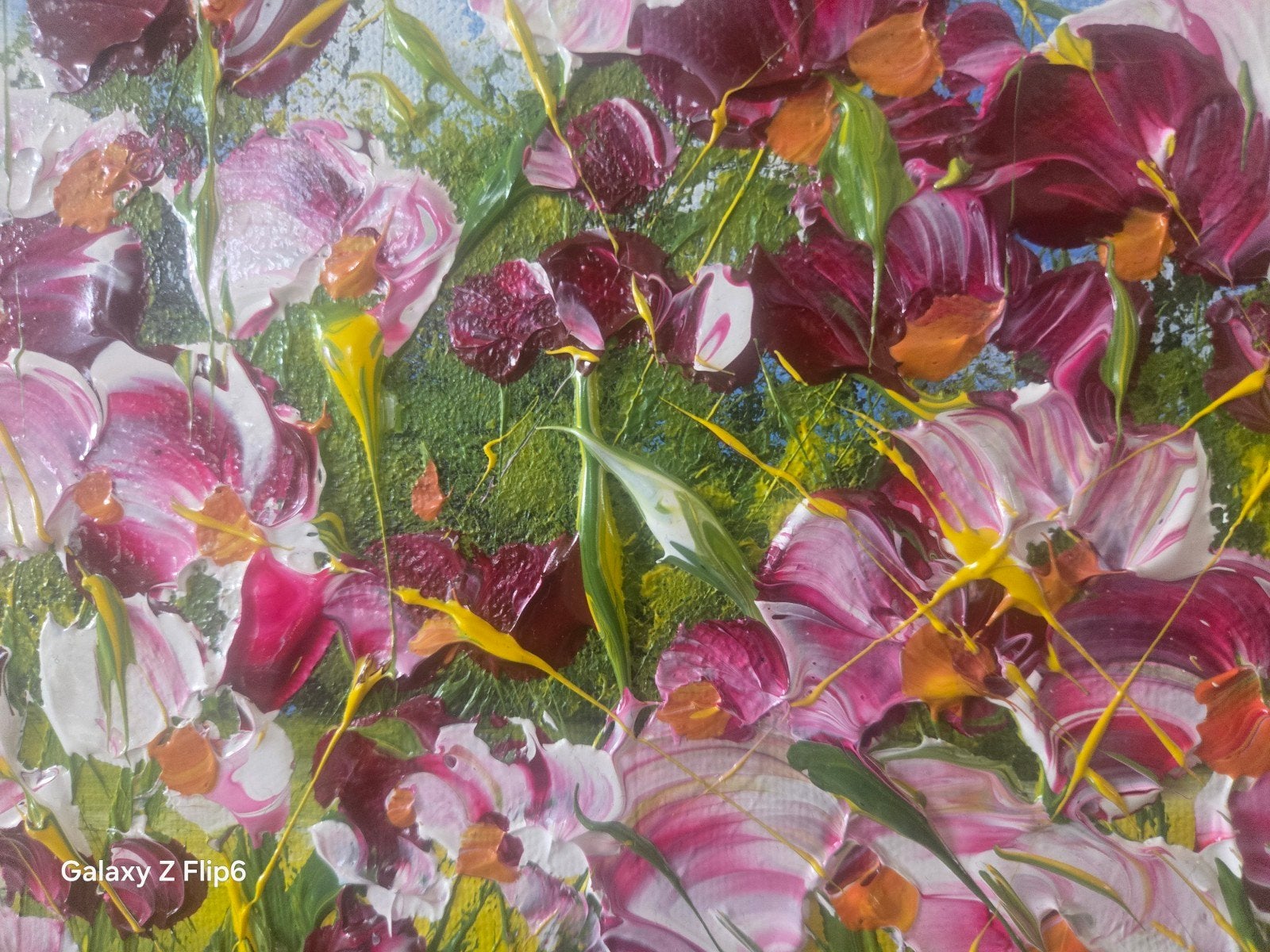 Uniek Bloemen Schilderij - Origineel van Kunstenares, Ophalen of Verzenden