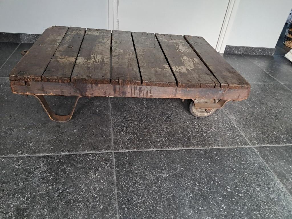 Industriele salontafel, Ophalen, Gebruikt, 100 tot 150 cm, 50 tot 100 cm
