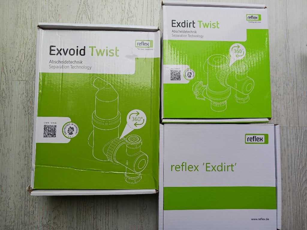 REFLEX vuil- en luchtafscheiders vanaf € 35,00, Doe-het-zelf en Verbouw, Geisers en Boilers, Nieuw, Minder dan 3 jaar oud, Minder dan 20 liter