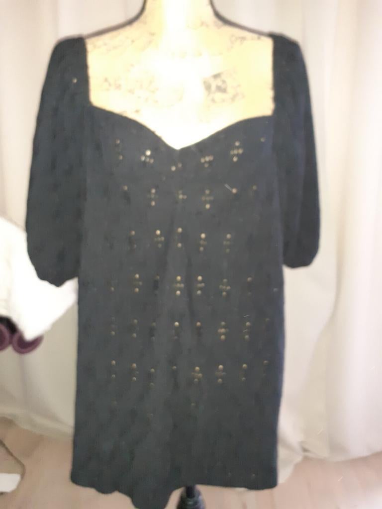 Leuk zwart zomer tuniek maat 48 /50, Zwart, Maat 46/48 (XL) of groter, Ophalen of Verzenden, Boven de knie