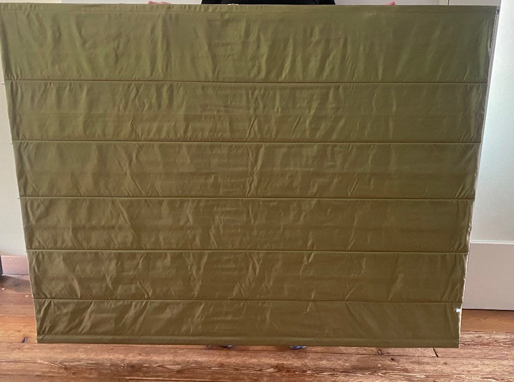 Vouwgordijn, Ophalen, Gebruikt, 160 cm, 121 cm
