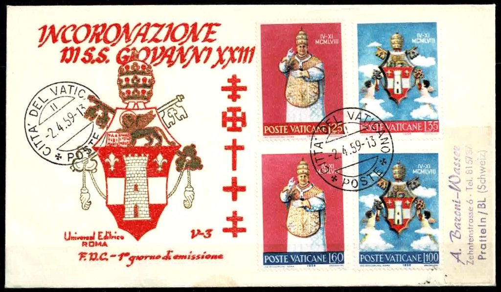 Vaticaan - FDC met Paus Johannes XXIII, Verzenden, Onbeschreven, Europa