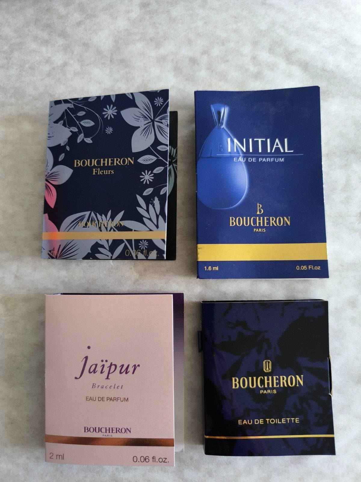 Boucheron parfum samples - Fleurs, Initial, Jaipur, Ophalen of Verzenden, Nieuw