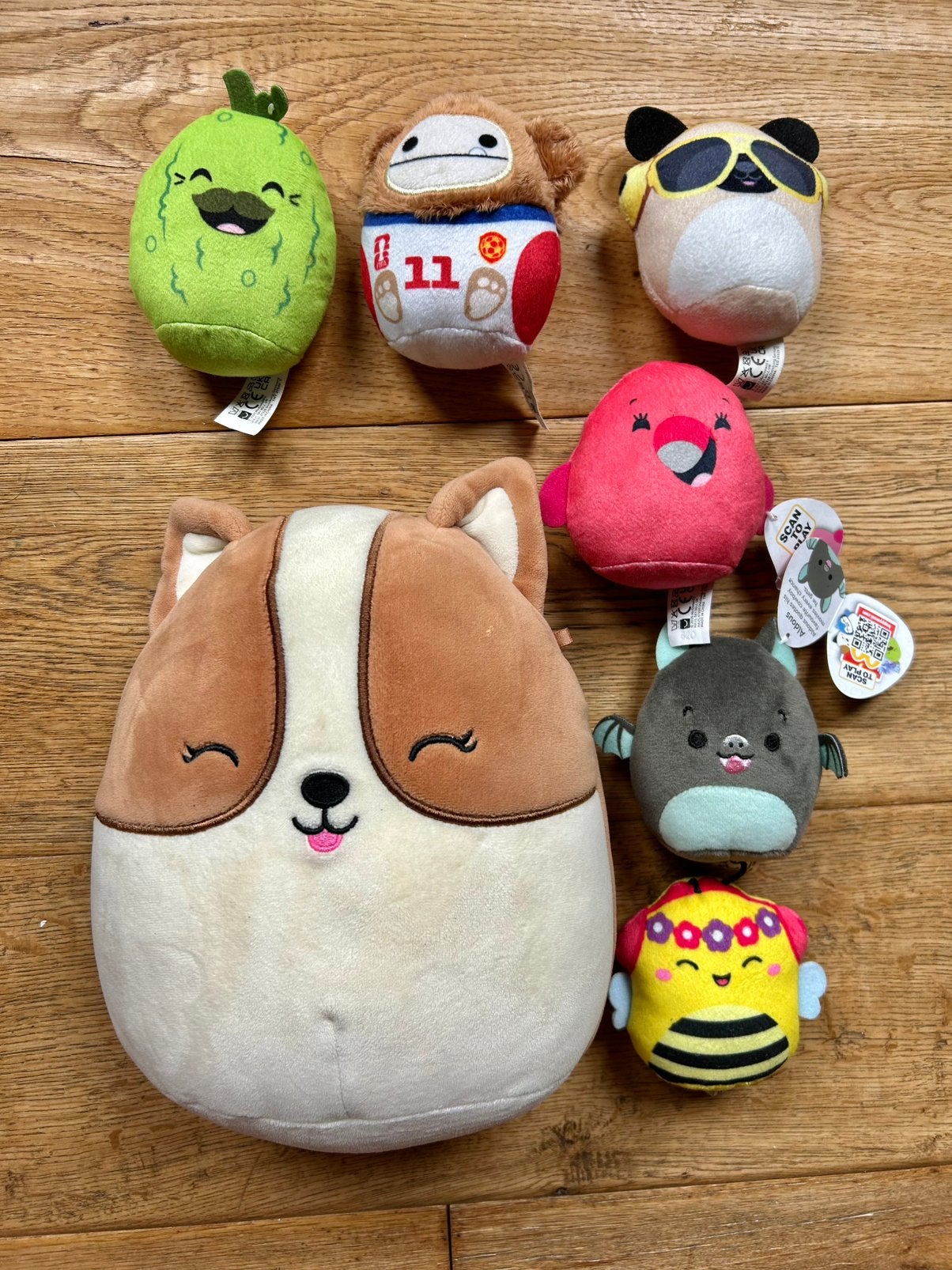 Squishmallows Mac Donalds Benny Fifa hond, Ophalen of Verzenden, Zo goed als nieuw