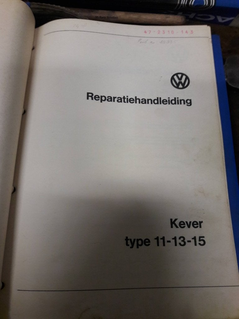 Handboek vw kever  11- 13- 15, Ophalen of Verzenden