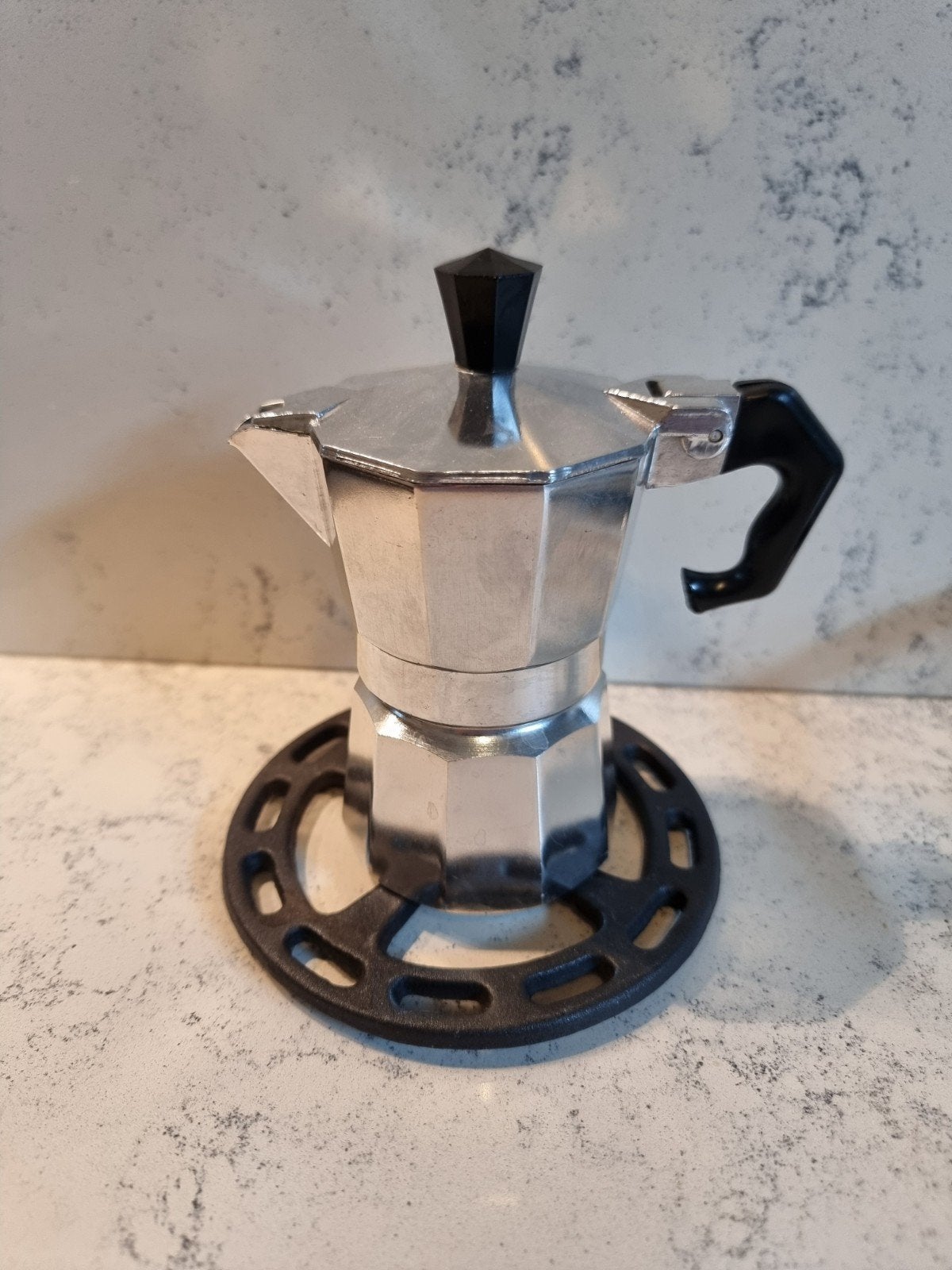 Mini 1-kops Percolator / Mokkapot incl. gaspitve, 1 kopje, Ophalen of Verzenden, Gebruikt, Gemalen koffie