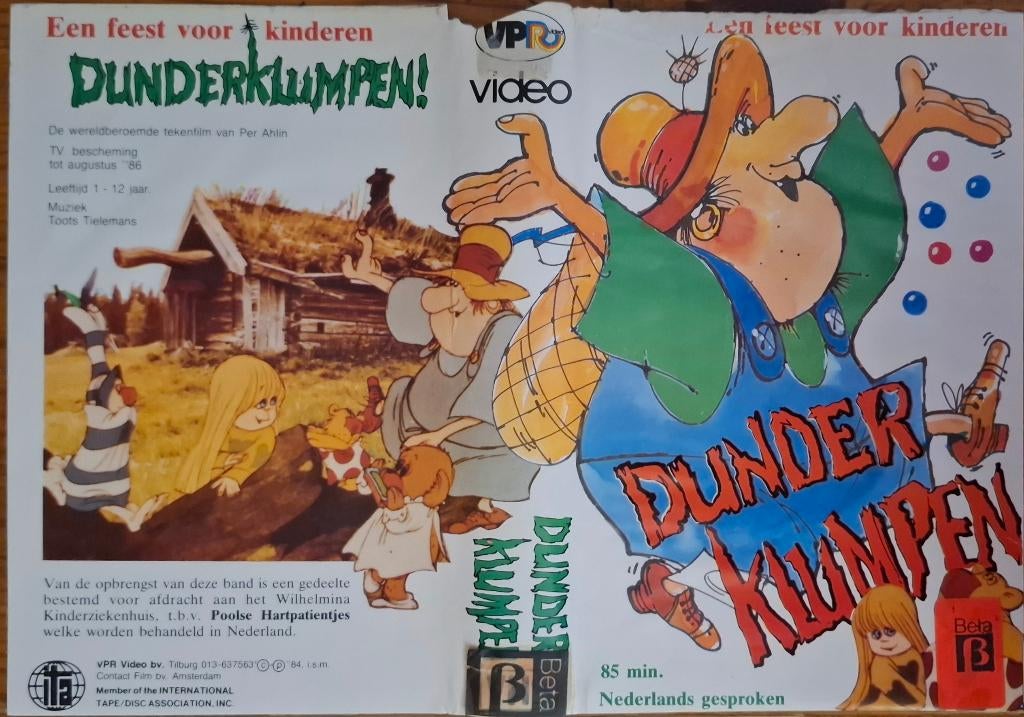 DunderKlumpen - Betamax - VPRVideo, Alle leeftijden, Ophalen of Verzenden, Zo goed als nieuw, Tekenfilm