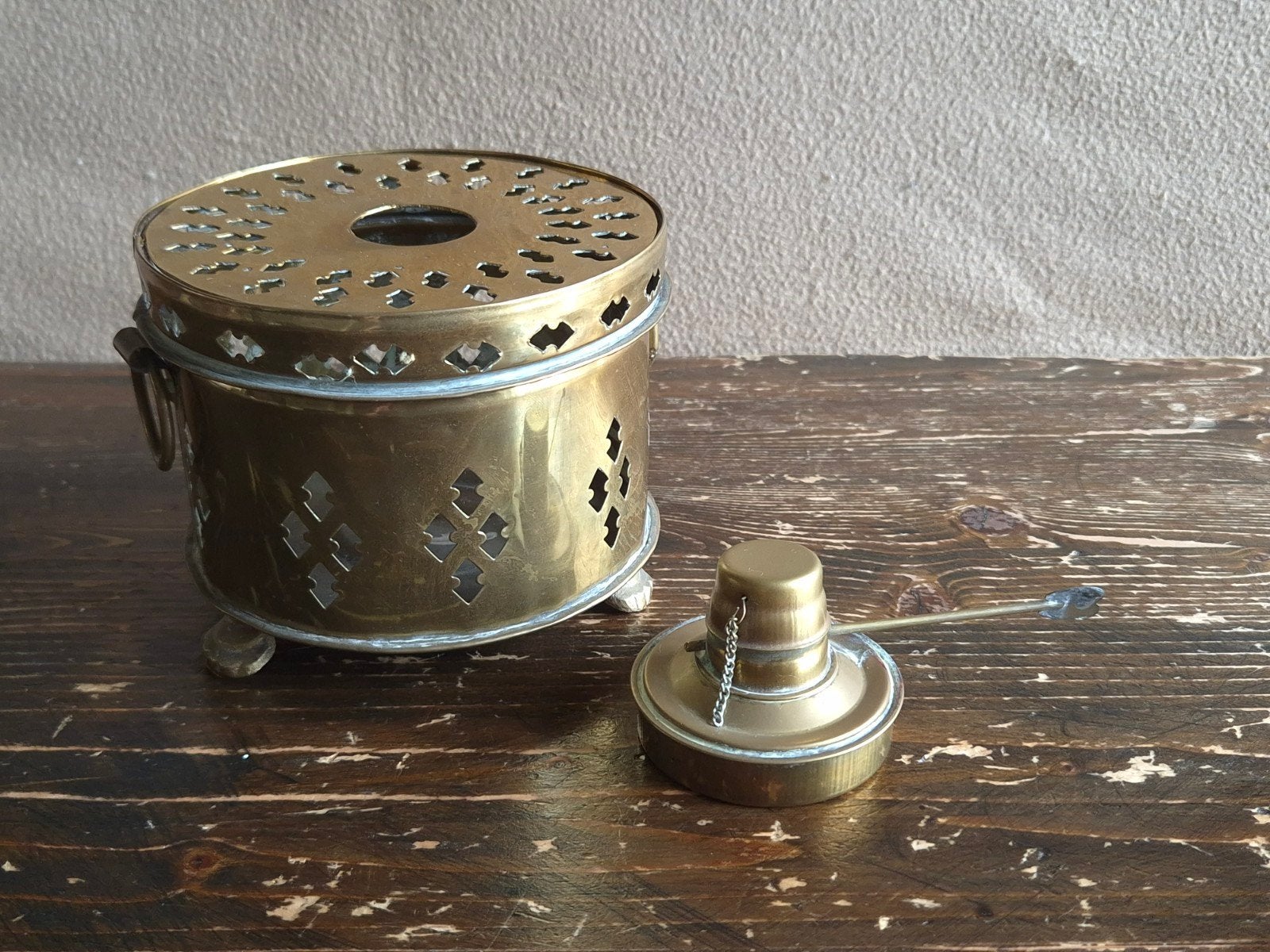 Antieke koperen rechaud (warmhoudplaatje), Ophalen of Verzenden