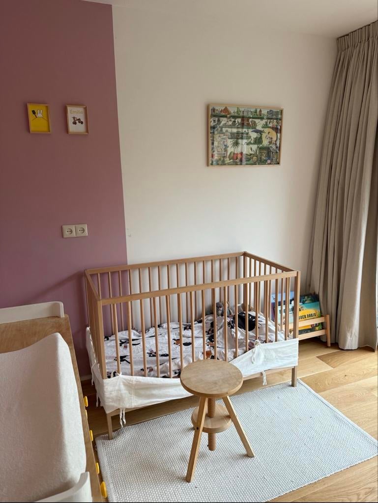 Ikea Sniglar ledikant met Himlavalv matras en hoeslakens, Ophalen, Zo goed als nieuw, Minder dan 140 cm, Matras