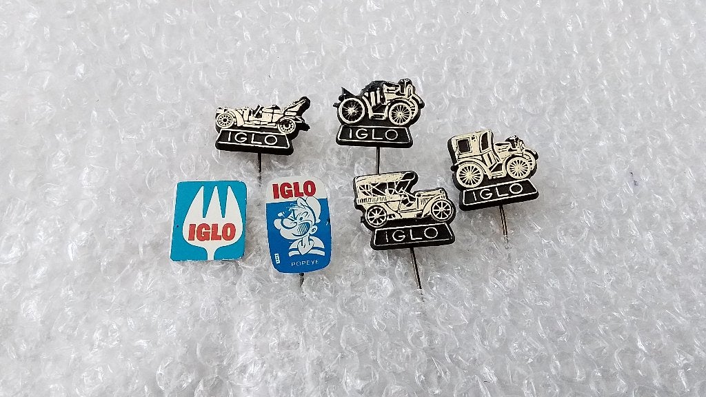 6 verschillende speldjes IGLO, Verzamelen, Ophalen of Verzenden, Zo goed als nieuw, Overige onderwerpen