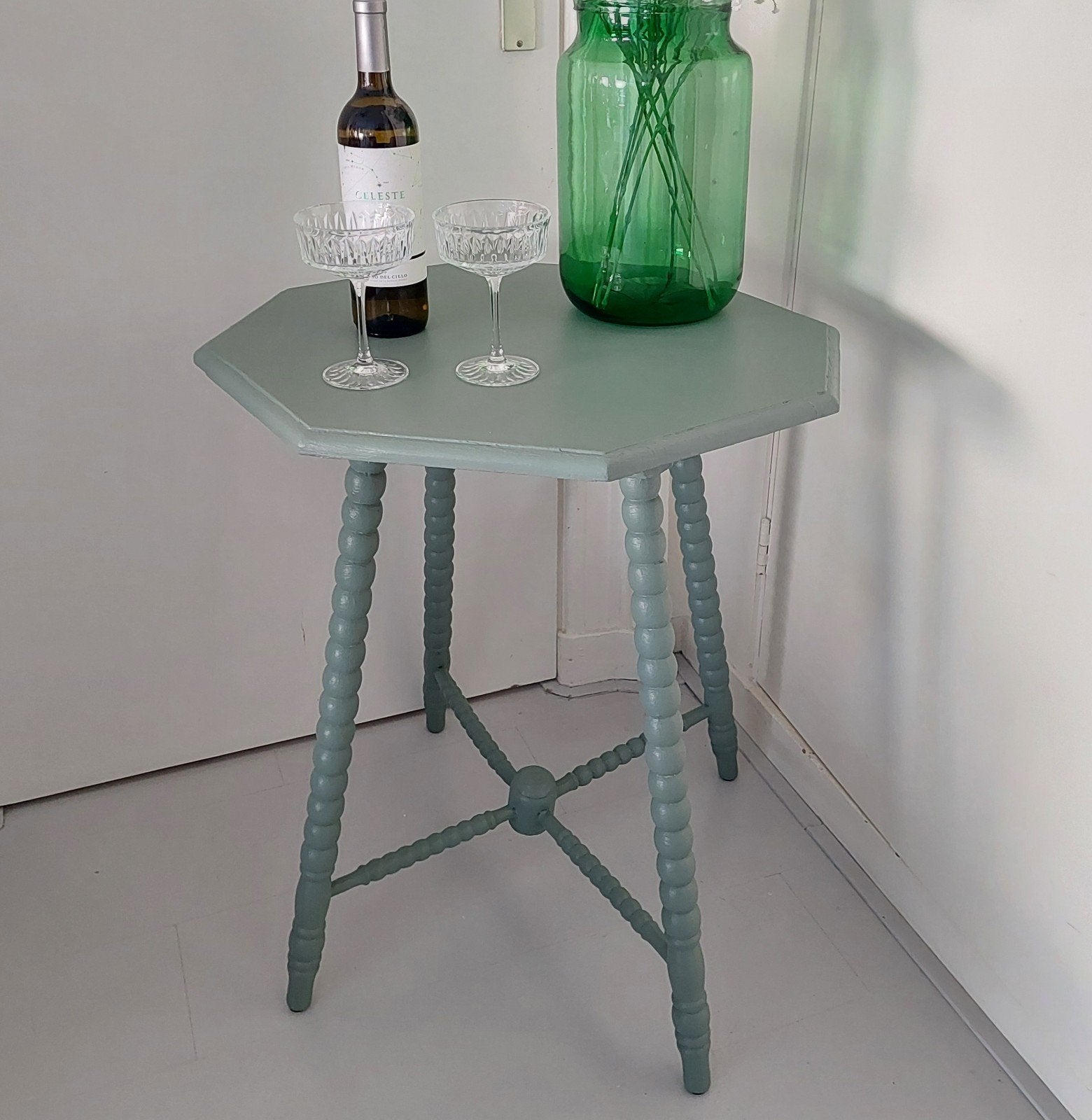 Tafeltje 72hoog Bijzettafel Sidetable Brocante Tafel, Ophalen