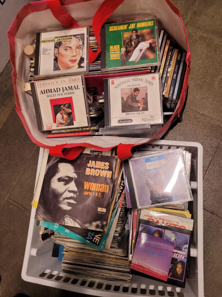 300+ CD's LP's 7" Singles Platen Pop Rock Metal Soul Punk 12, Ophalen, Gebruikt, 12 inch
