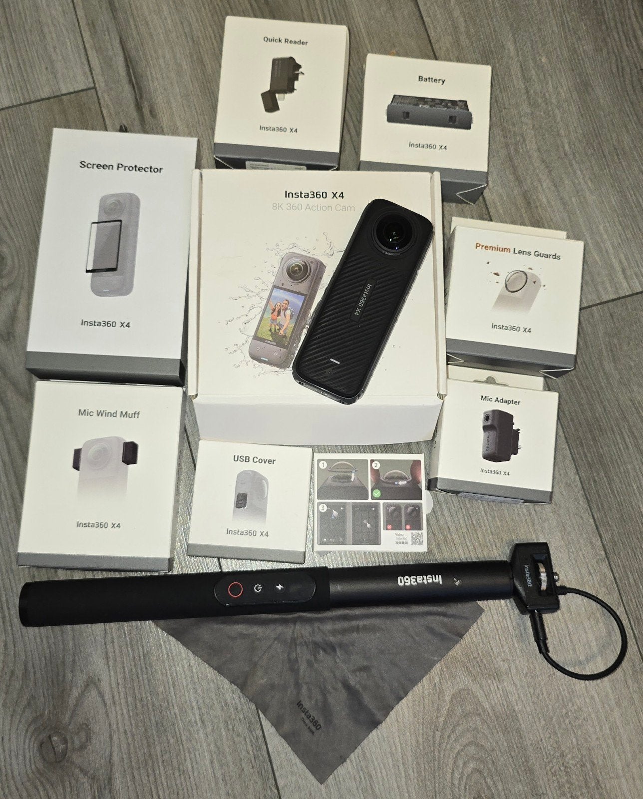 Insta360 X4 -  8K 360 actiecamera (compleet pakket), Ophalen of Verzenden, Zo goed als nieuw, Overige merken