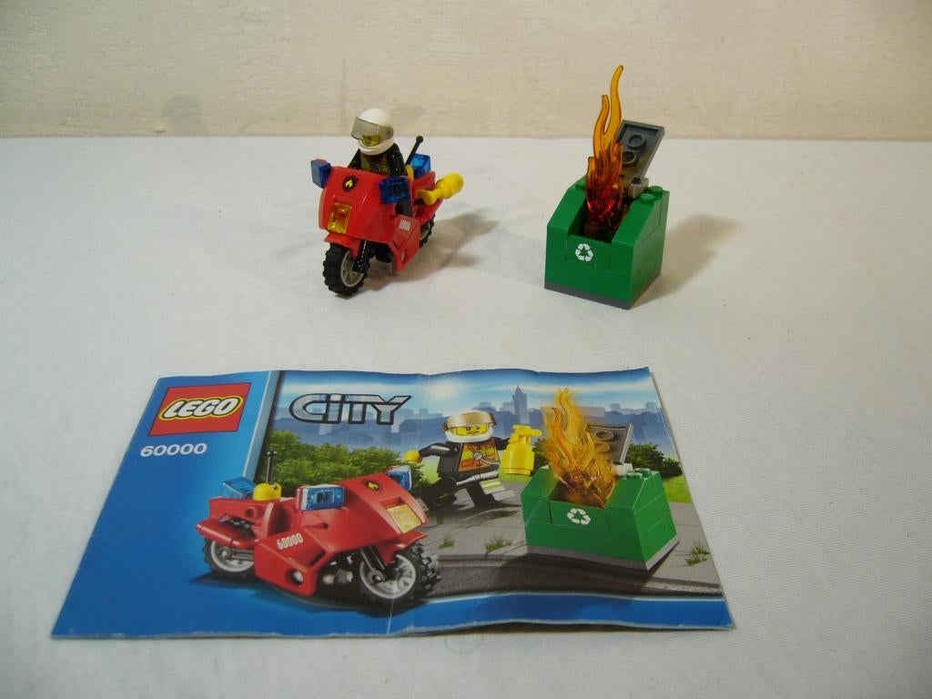 Lego City 60000 Fire Motorcycle, Ophalen of Verzenden, Complete set, City, Gebruikt