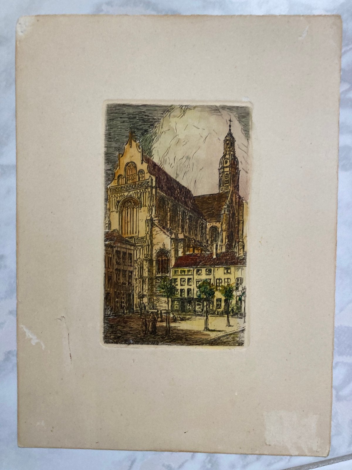 Gravures Anvers, Le Steen, Cathedrale, De Schelde, 13x9cm., Antiek en Kunst, 1800 - 1899, Stadsgezicht, 9 cm, Ophalen of Verzenden