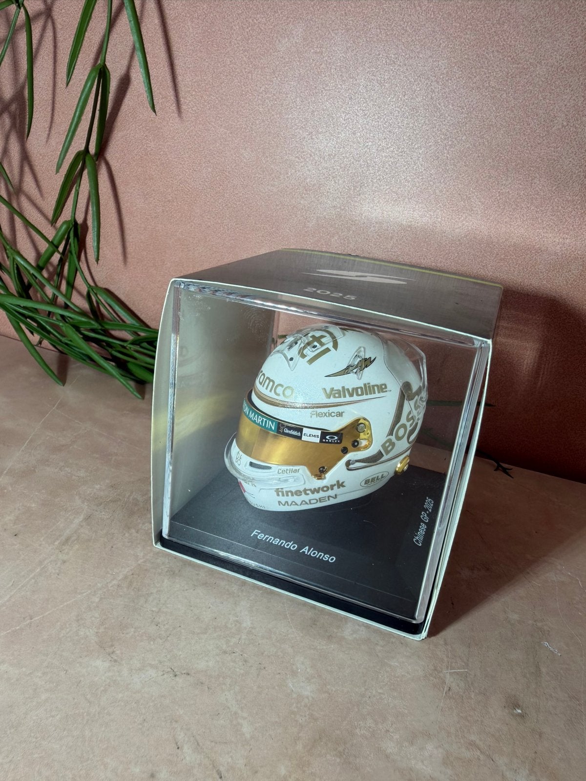 Fernando Alonso Chinese GP 2025 1:5 Schaalhelm – Spark, Ophalen, Nieuw, Formule 1