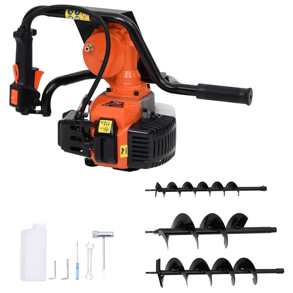 Benzine grondboor schroefboor + 3 grondboren GRATIS BEZORGD!, Tuin en Terras, Hand-tuingereedschap, Overige merken, Grondboor