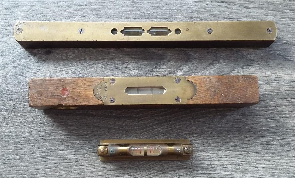 Om 1900 - 1925 Waterpas Waterpassen Instrument Gereedschap, Antiek en Kunst, Ophalen of Verzenden