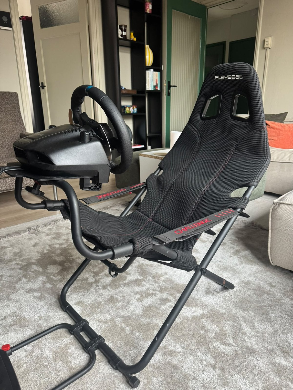 Logitech race stuur met challenge opklapbare stoel, Ophalen of Verzenden, Zo goed als nieuw, Playseat of Racestoel
