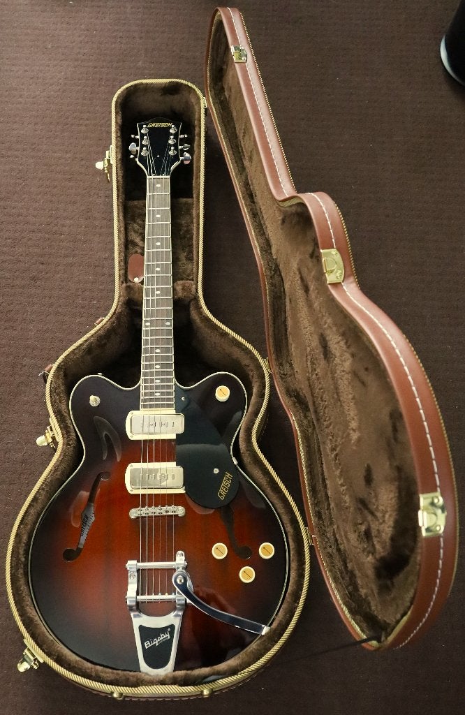 Gretsch streamliner p-90's incl Gretsch tweed koffer, Ophalen of Verzenden, Zo goed als nieuw, Hollow body, Overige merken