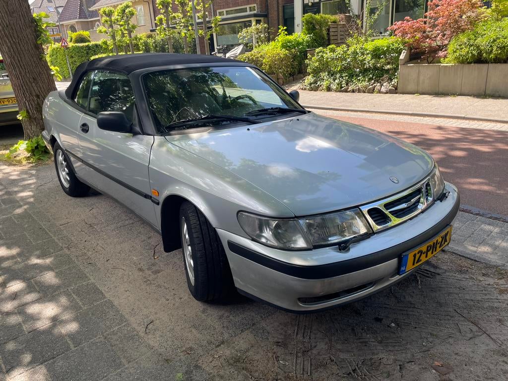 Saab 9-3 2.0 I Cabrio 1999 Grijs, Auto's, Voorwielaandrijving, 1340 kg, 4 cilinders, Cabriolet