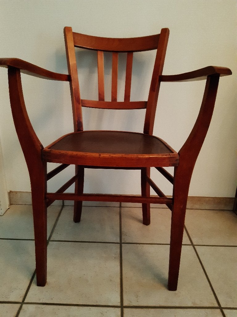 Antieke stoel, jaren 20. Kersenhout, Antiek en Kunst, Ophalen