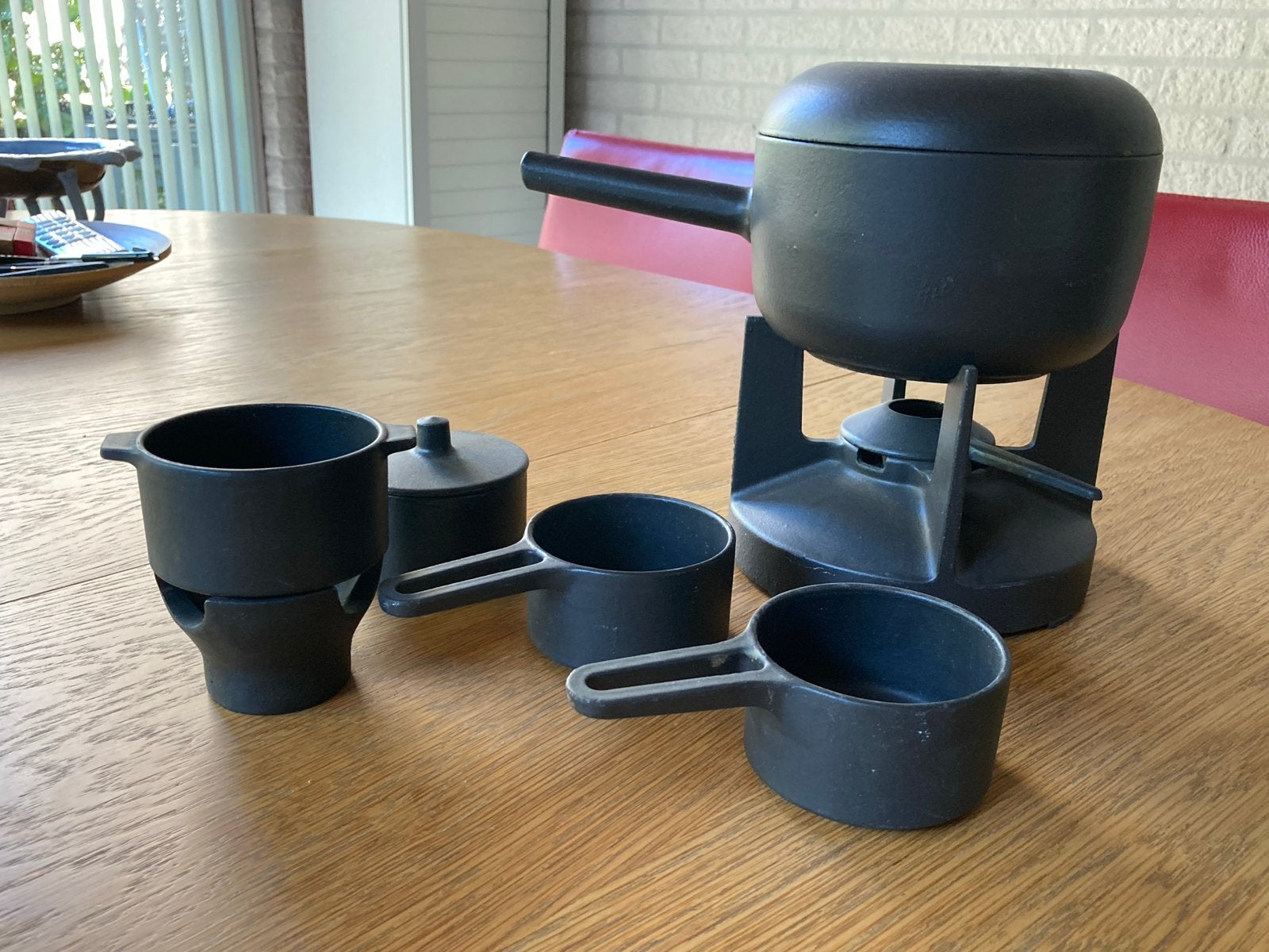 Gietijzeren Fondueset - Compleet en Robuust, Ophalen of Verzenden, Gebruikt, Brander, Fondueset