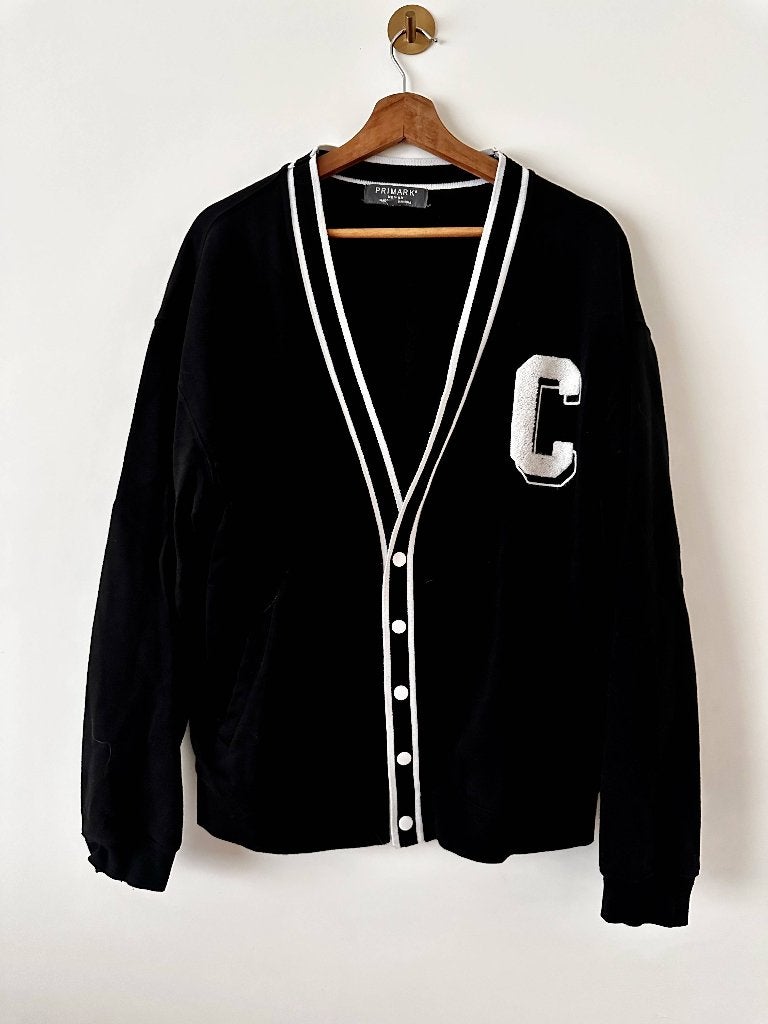 Primark zwart/wit baseball vest maat S, Maat 38/40 (M), Zwart, Zo goed als nieuw, Verzenden