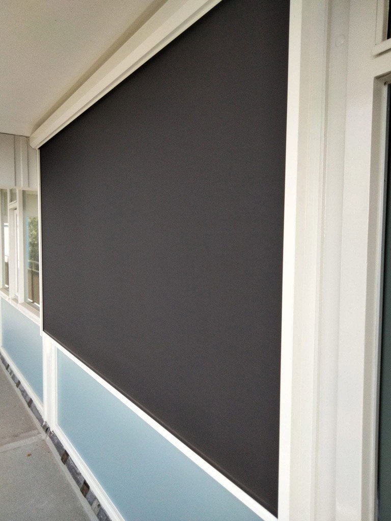 Screens antraciet windvast, Ophalen, Zo goed als nieuw, 150 tot 300 cm, 250 cm tot 450 cm