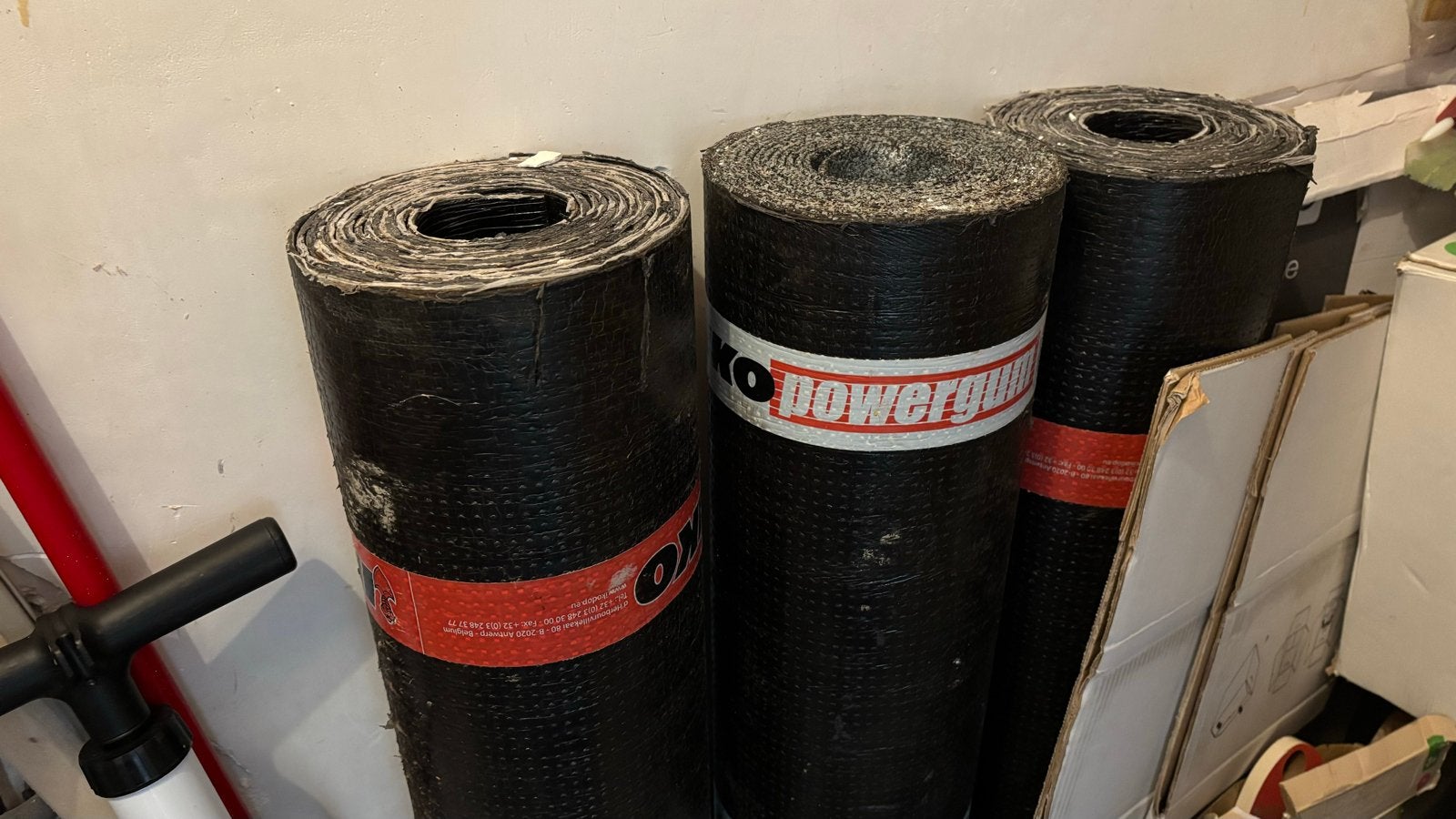 Nieuwe rollen dakleer - Powergum, Ophalen, Overige materialen, Zwart, Nieuw