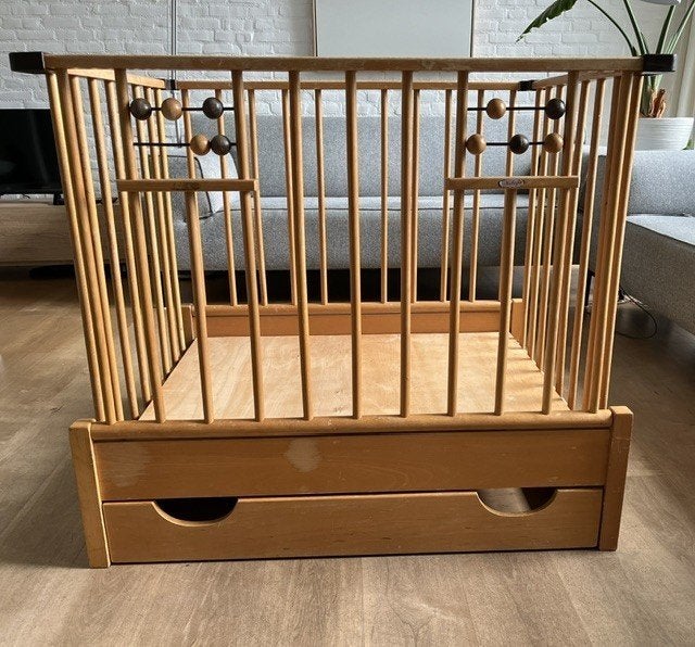 Vintage beuken houten Kifoba box, Ophalen, Gebruikt, Rechthoekig, In hoogte verstelbaar